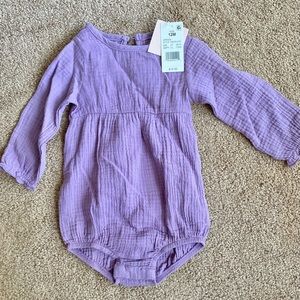 Long Sleeve Gauze Romper